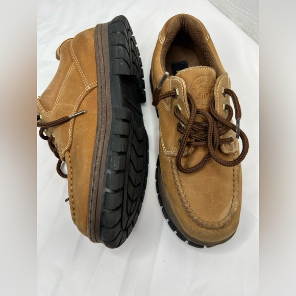 HUSH PUPPIES BROWN LEATHER LACE UP CASUAL SHOE - Picture 3 of 5